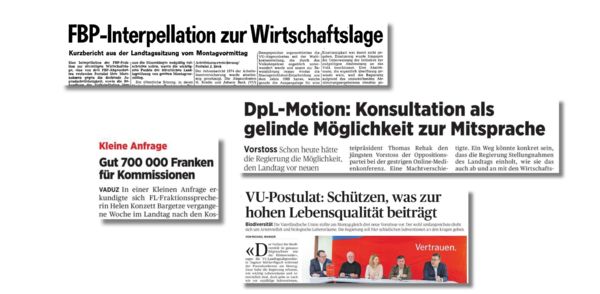 Parlamentarische Eingänge